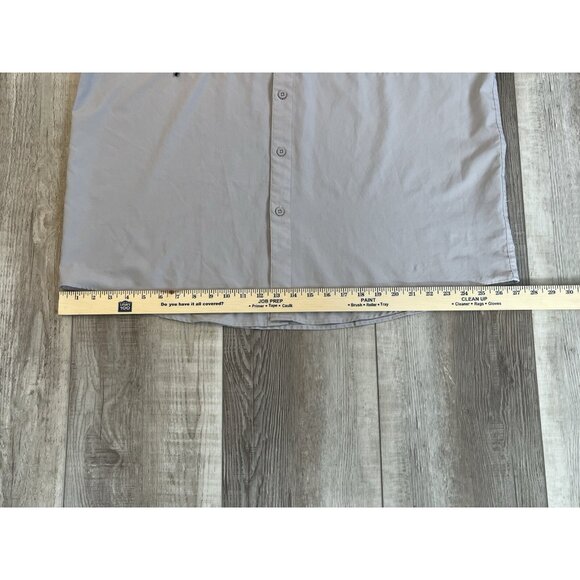 Mossy Oak Fishing Shirt Men's Size XXL Button up Short Sleeve Gray - Picture 10 of 14